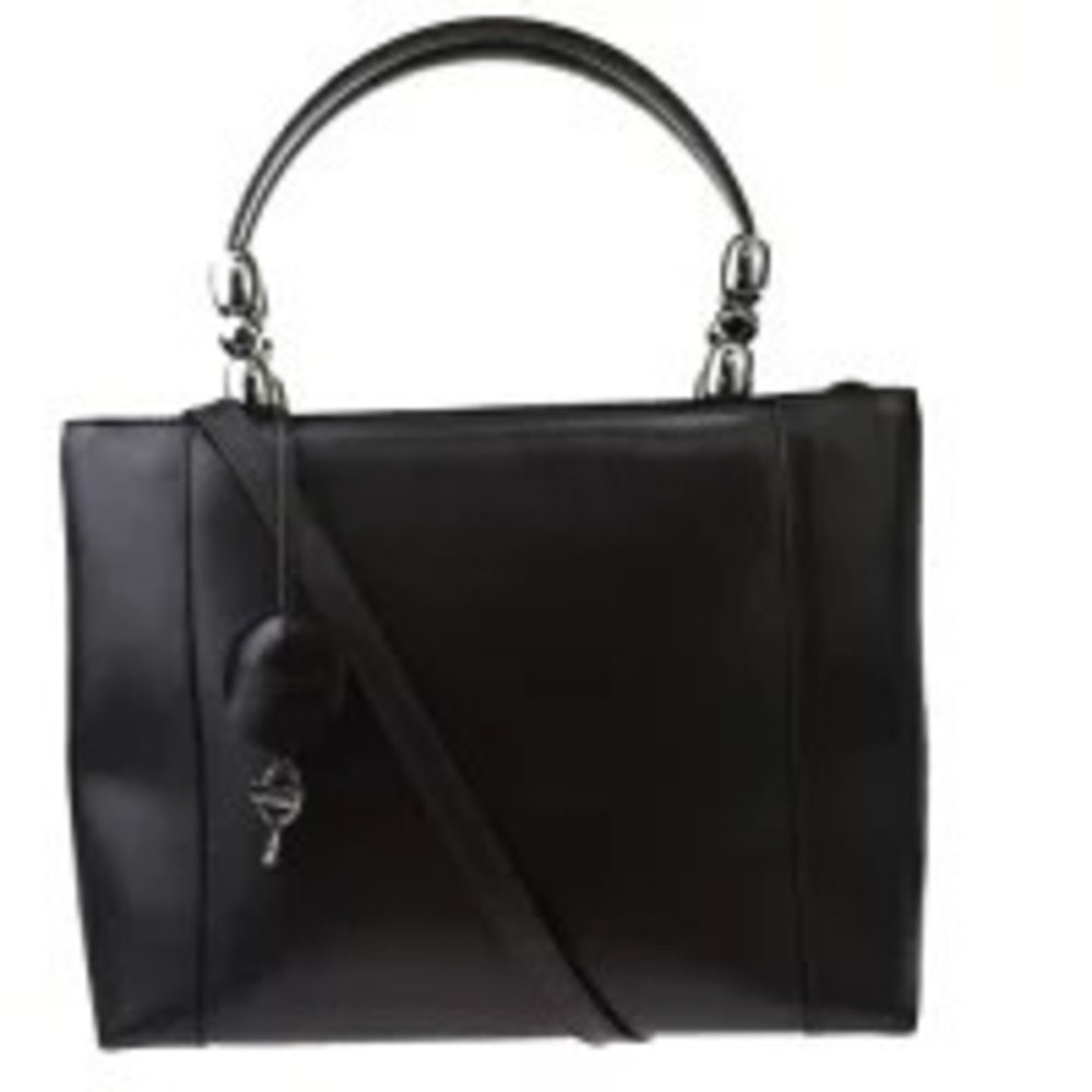 Christian Dior Maris Pearl Handbag Shoulder Bag Bronze Brown Leather